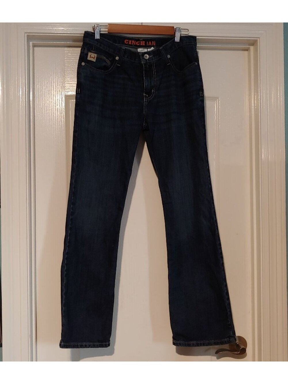 Cinch IAN Jeans 31x32 Slim Fit Dark Wash Western Cowboy Rodeo Ranch Denim